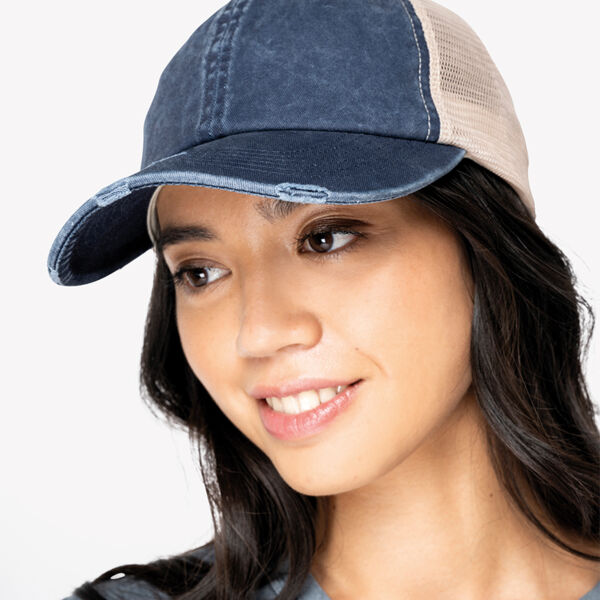 Native Spirit Washed Trucker Destroy Cap Thumbnail