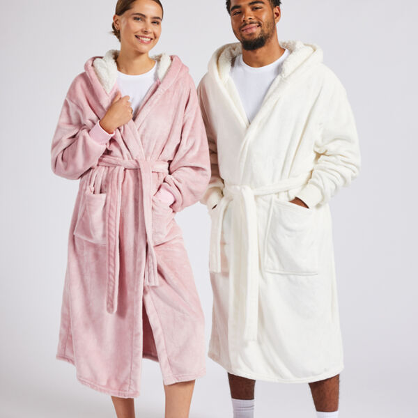 Brand Lab Unisex Hooded Cuffed Robe Thumbnail