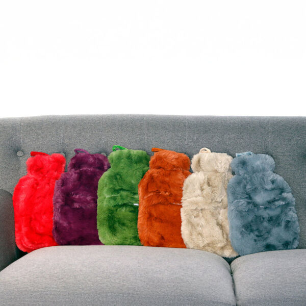 Super luxury faux fur hot water bottle and cover Thumbnail