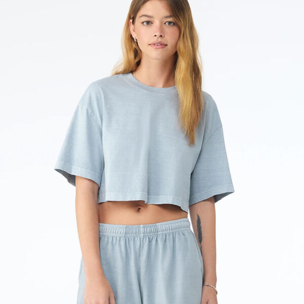 Bella Ladies Heavyweight Washed Cropped T-Shirt Thumbnail