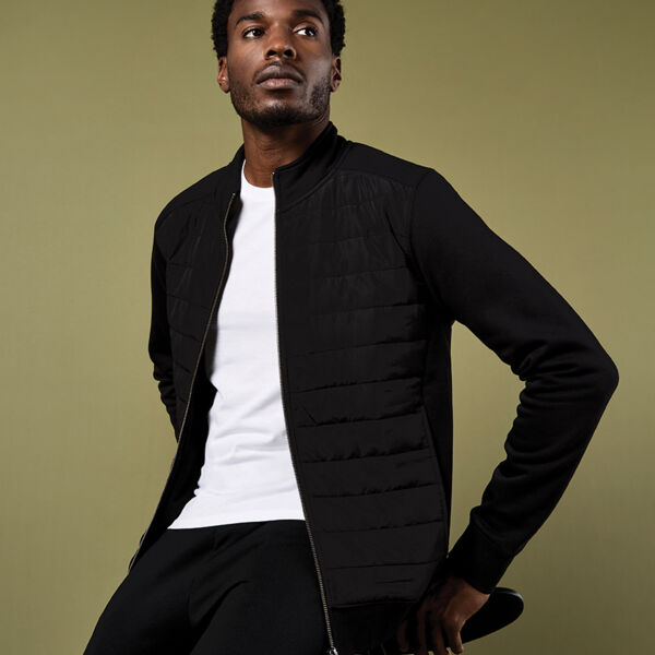 Kustom Kit Regular Fit Quilted Full Zip Sweat Jacket Thumbnail