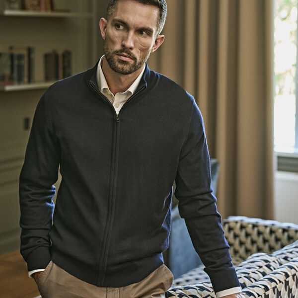Tee Jays Knitted Full Zip Sweater Thumbnail