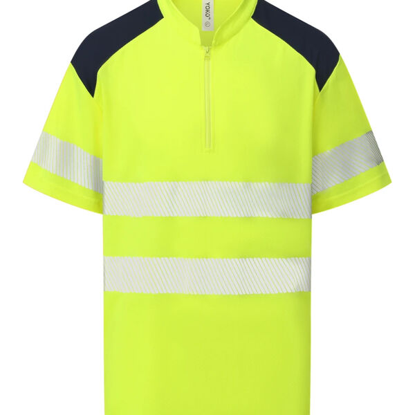 Yoko Mandarin Collar Zip Piqué Polo Shirt Thumbnail