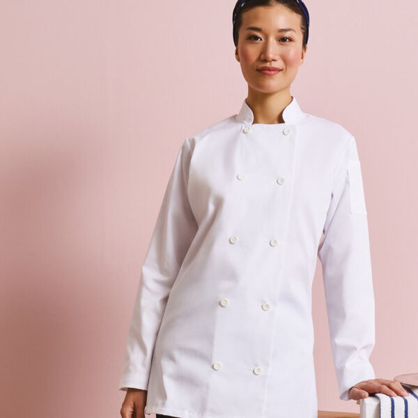 Women's long sleeve chef's jacket Thumbnail