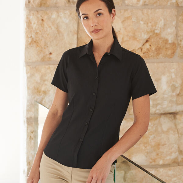 Henbury Ladies Short Sleeve Wicking Shirt Thumbnail