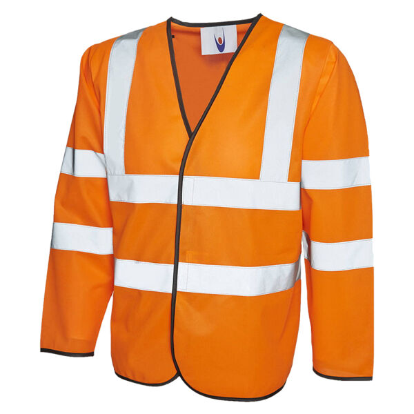 Long Sleeve Hi Vis Safety Waistcoat Thumbnail