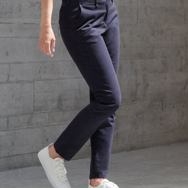 Henbury Ladies Stretch Chino Trousers Thumbnail