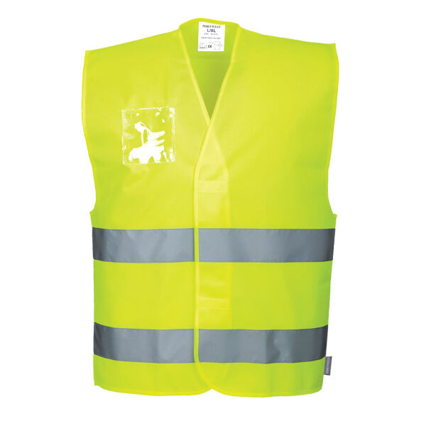 Hi-Vis Two Band Dual ID Holder Vest Thumbnail