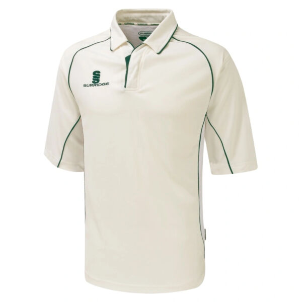 PREMIER CRICKET SHIRT - SHORT SLEEVE GREEN Thumbnail